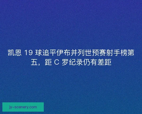 凯恩 19 球追平伊布并列世预赛射手榜第五，距 C 罗纪录仍有差距